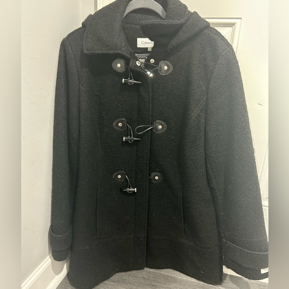Calvin Klein Women’s Black Trench Coat Size XL